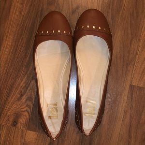 Brown Flats with Gold Accents